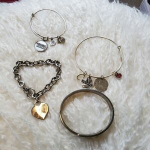 Alex and Ani bracelet and bundle of charm bracelets